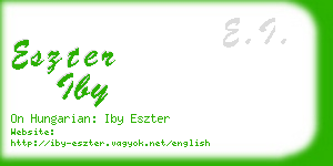 eszter iby business card